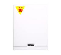 Calligraphe 18191C - Un Paquets de 10 Albums Piqués (Gamme 8000 de Clairefontaine) 96 Pages 24X32 cm 90G Unies Blanches, Couverture Polypro (Plastique), Incolore