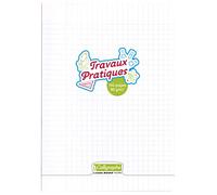 Calligraphe 18288C Un Cahier de Travaux Pratiques Agrafé Incolore (une Marque de Clairefontaine) - A4 21x29,7cm - 192 Pages Grands Carreaux et Unies - Papier Blanc 90g - Couverture Polypro Transparent