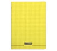 Cahier piqué 8000 POLYPRO 24x32 cm 96 pages petits carreaux 90 g - Jaune