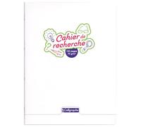 Calligraphe 18797C Un Cahier de Recherche Agrafé Incolore (une Marque de Clairefontaine) - 24x32 cm - 192 Pages Unies Blanches - Papier Blanc 70 g - Couverture Polypro Transparent