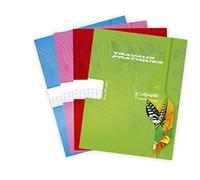 Cahier Travaux Pratiques piqué 7000 17x22 cm 64 pages grands carreaux 70 g + uni 90 g - Assortis
