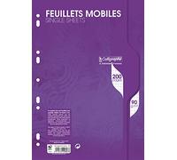 Calligraphe 2697C - Feuillets Mobiles Perforés A4 200p Petits Carreaux 90g