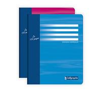 Clairefontaine Cahier d'essai piqué Calligraphe 7000 17x22 cm grands carreaux 96 p 56 g - Assortis