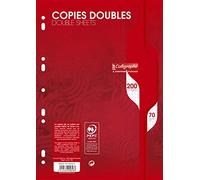 Copie double A4 - CLAIREFONTAINE - 70g - 200 pages - Petit carreaux - Sachet de 50