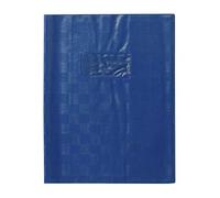 Calligraphe Protège-cahier Grain Madras PVC 22/100ème avec rabats et marque-pages 17x22 cm Bleu