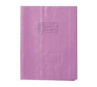 Protège-cahiers grain madras avec rabats marque-pages PVC 22/100ème 17x22 cm - Violet