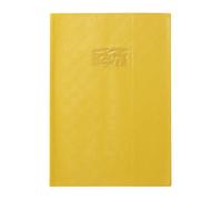 Calligraphe Protège-cahiers Grain Madras A4 PVC 22/100ème avec rabats et marque-pages Jaune