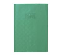 Calligraphe Protège-cahiers Grain Madras PVC 22/100ème A4 avec rabat et marque-pages Vert