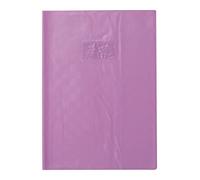 Calligraphe Protège-cahier A4 Grain Madras PVC 22/100e rabats, porte-étiquette et marque-pages Violet