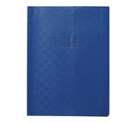 Calligraphe Protège-cahier Madras PVC 22/100e 24x32cm avec rabats et marque-pages Bleu