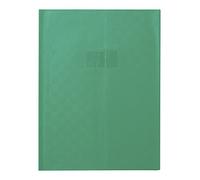 Calligraphe Protège-cahier Grain Madras PVC 22/100ème 24x32 cm avec rabats et marque-pages Vert