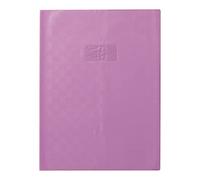Protège-cahiers grain madras avec rabats marque-pages PVC 22/100ème 24x32 cm - Violet