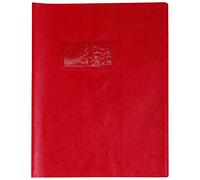 Calligraphe Protège-cahiers grain cuir PVC 22/100ème 17x22 cm - Rouge groseille