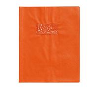 Calligraphe Protège-cahiers grain cuir PVC 22/100ème 17x22 cm Orange