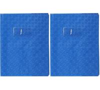 Calligraphe 72012AMZC Un Protège-Cahier Grain Losange Bleu - 17x22 cm - 18/100ème avec Porte-Étiquette - PVC Opaque (Lot de 2)