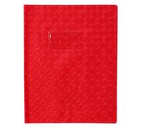 Calligraphe 72013AMZC Un Protège-Cahier Grain Losange Rouge - 17x22 cm - 18/100ème avec Porte-Étiquette - PVC Opaque