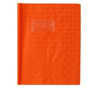 Calligraphe 72018AMZC Un Protège-Cahier Grain Losange Orange - 17x22 cm - 18/100ème avec Porte-Étiquette - PVC Opaque