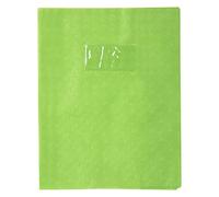 Protège-cahiers grain losange PVC 18/100ème avec porte-étiquette 17x22 cm - Vert clair