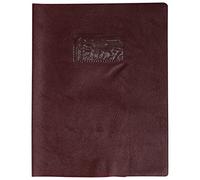Protège-cahiers grain cuir PVC 22/100ème 17x22 cm - Brun