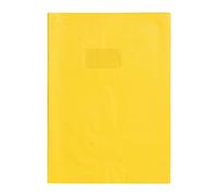 Protège-cahiers grain cuir PVC 22/100ème A4 - Jaune