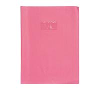 Protège-cahiers grain cuir PVC 22/100ème A4 - Rose