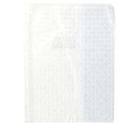 Protège-cahiers grain losange PVC 18/100ème avec porte-étiquette A4 - Incolore