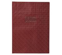 Protège-cahiers grain losange PVC 18/100ème avec porte-étiquette A4 - Brun