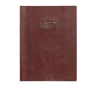Protège-cahiers grain cuir PVC 22/100ème A4 - Brun
