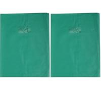 Calligraphe 72405AMZC Un Protège-Cahier Grain Cuir Vert sapin - 24x32 cm - 22/100ème avec Porte-Étiquette - PVC Opaque (Lot de 2)