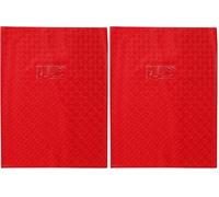 Calligraphe 72413AMZC Un Protège-Cahier Grain Losange Rouge - 24x32 cm - 18/100ème avec Porte-Étiquette - PVC Opaque (Lot de 2)