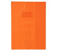 Calligraphe Protège-cahiers Grain losange PVC 18/100ème Porte-étiquette 24x32 cm Orange
