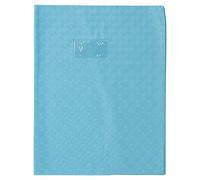Calligraphe 72422AMZC Un Protège-Cahier Grain Losange Bleu clair - 24x32 cm - 18/100ème avec Porte-Étiquette - PVC Opaque
