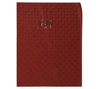 Calligraphe Protège-cahier Grain losange PVC 18/100ème avec porte-étiquette 24x32 cm Brun