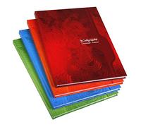 Calligraphe 7282C Un Cahier Brochure Rembordée Rigide (une Marque de Clairefontaine) - 24x32 cm - 192 Pages Grands Carreaux - Papier 70 g - Couverture Carte Recy Vernie - Couleur Aléatoire