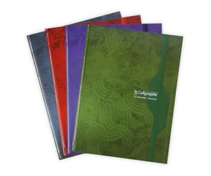 Calligraphe 7286C Un Cahier Brochure Rembordée Rigide (une Marque de Clairefontaine) - 24x32 cm - 288 Pages Grands Carreaux - Papier 70 g - Couverture Carte Recy Vernie - Couleur Aléatoire
