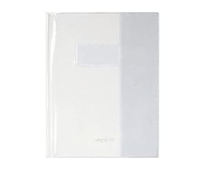 Calligraphe 73000AMZC Un Protège-Cahier Cristalux Incolore - 17x22 cm - 22/100ème avec Porte-Étiquette - PVC Transparent Lisse