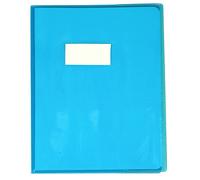 Protège-cahiers cristalux PVC 22/100ème 17x22 cm - Bleu