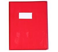 Protège-cahiers cristalux PVC 22/100ème 17x22 cm - Rouge