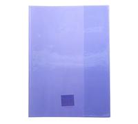 Calligraphe 73206AMZC Un Protège-Cahier Cristalux Violet - A4 21x29,7 cm - 22/100ème avec Porte-Étiquette - PVC Transparent Lisse
