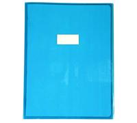 Protège-cahiers cristalux PVC 22/100ème 24x32 cm - Bleu