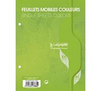 Clairefontaine - Feuille Mobile Vert 17x22 Seyes 80g - Sachet De 50 G