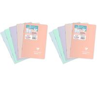 Calligraphe Clairefontaine 941681C Un Carnet Agrafé Koverbook Blush - 11x17 cm - 96 Pages Petits Carreaux - Papier Blanc 90 g - Couverture Polypro Opaque - Couleur Aléatoire (Lot de 2)