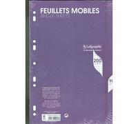 Calligraphe Feuillets mobiles sous film 7000 A4 200 pages perforées petits carreaux 90 g
