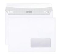 Calligraphe (gamme correspondance Clairefontaine) 698C - Boite de 500 Enveloppes Blanches C5-162x229mm - Auto-Adhésives - 80g/m² -Fenêtre Papier Cristal 45x100 (position 20/20)