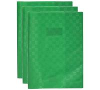 CALLIGRAPHE Lot de 3 Protège-cahiers Madras PVC 22/100e Avec Rabat Marque page 21x29,7 vert