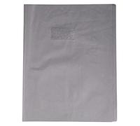 Protège-cahiers grain cuir PVC 22/100ème 24x32 cm - Gris