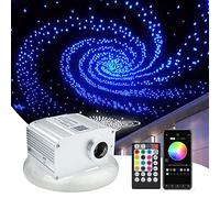 Callsky Kit d'éclairage à fibre optique 10W, lumières étoiles clignotantes à LED, activation de la musique/télécommande, maison/voiture,200 pièces*0,75mm*2m pour les mariages, salon
