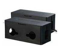 Callstel 2 boîtes de rangement pliables pour multiprise - coloris noir
