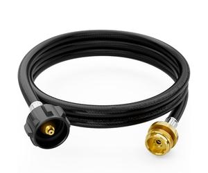 CALPOSE Tuyau adaptateur de propane de 1,8 m, adaptateur de 0,5 kg à 9,1 kg convertit les appareils de 0,5 kg en réservoirs de 2,3 à 18,1 kg, tuyau de gaz pour Weber Q, Coleman Grill, Buddy Heaters et