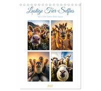 CALVENDO - Selfies d'animaux amusants (calendrier de bureau 2027 DIN A5 haut), calendrier mensuel : à quoi ressemblent les animaux lorsqu'ils prenaient des photos avec le téléphone portable.